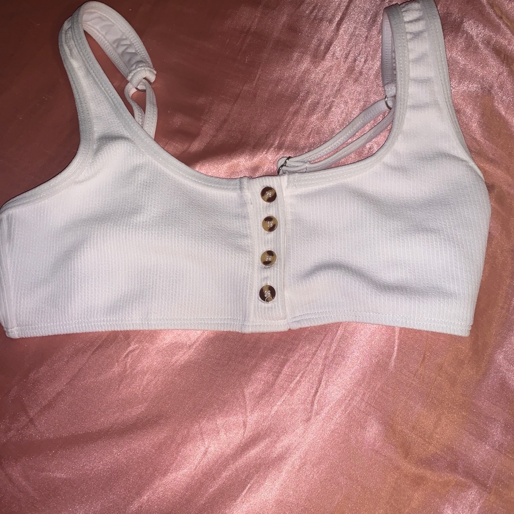 White Shein bikini top